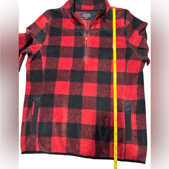 Pendleton black and red plaid jacket with quarter zipper size XL - Picture 4 of 6